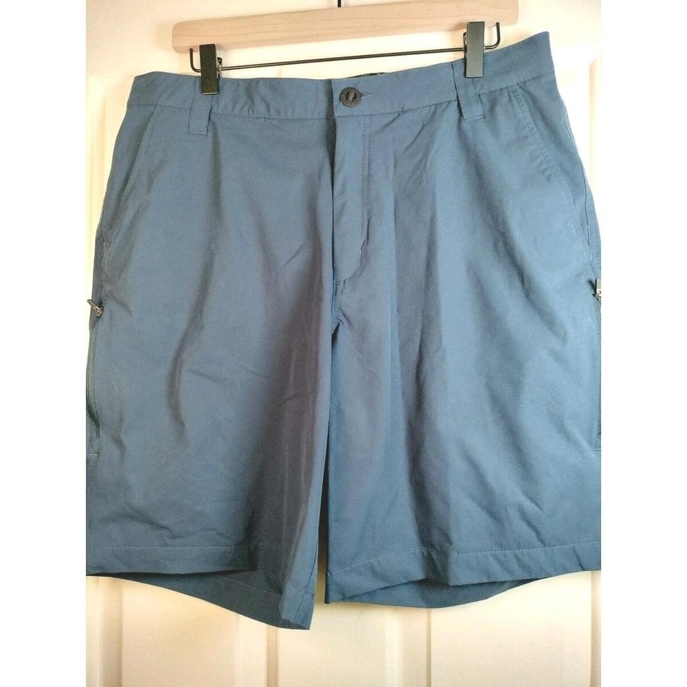 Orvis Men's Technical Performance Shorts 36 Blue Gorpcore Hiking Travel Utility